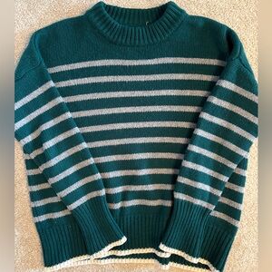 Women’s La Ligne Green Stripe Sweater M